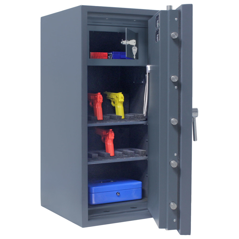 ROTTNER OB-Feuerschutztresor, Imperial, 100, Doppelbartschloss, Stahl grau Produktbild img4 L