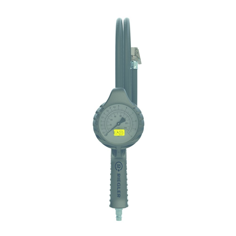 RIEGLER Hand-Reifenfüllmesser mit Momentstecker, drehbar, geeicht, Manom. Ø80mm Produktbild img3 L