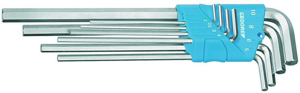 GEDORE Winkelschraubendreher-Satz für Innensechskantschrauben, extra lang Produktbild img1 L