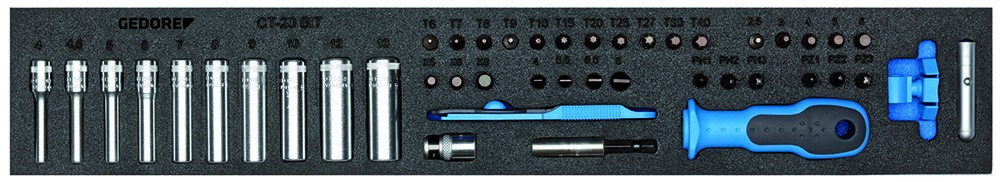 GEDORE 1500 CTD-20 BIT Steckschlüssel-Sortiment 1/4" in Check-Tool-Modul Produktbild img1 L