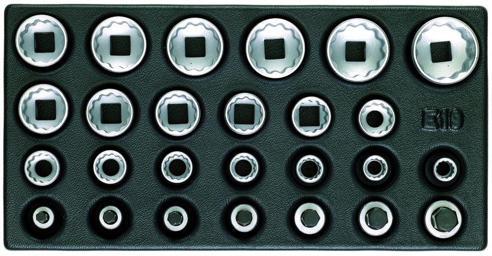 GEDORE 1500 ES-D 19 Satz Steckschlüsseleinsätze 1/2", UD-Profil, in 1/3 ES-Modul Produktbild img1 L
