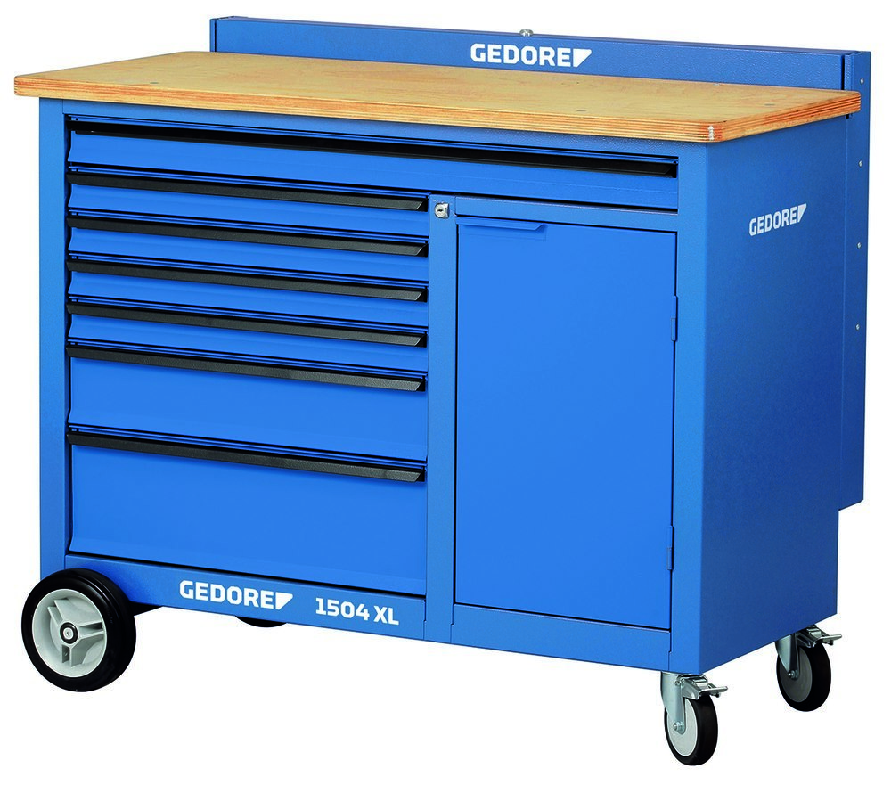 GEDORE 1504 XL Rollwerkbank 1,25 m breit mit 7 Schubladen Produktbild img3 L