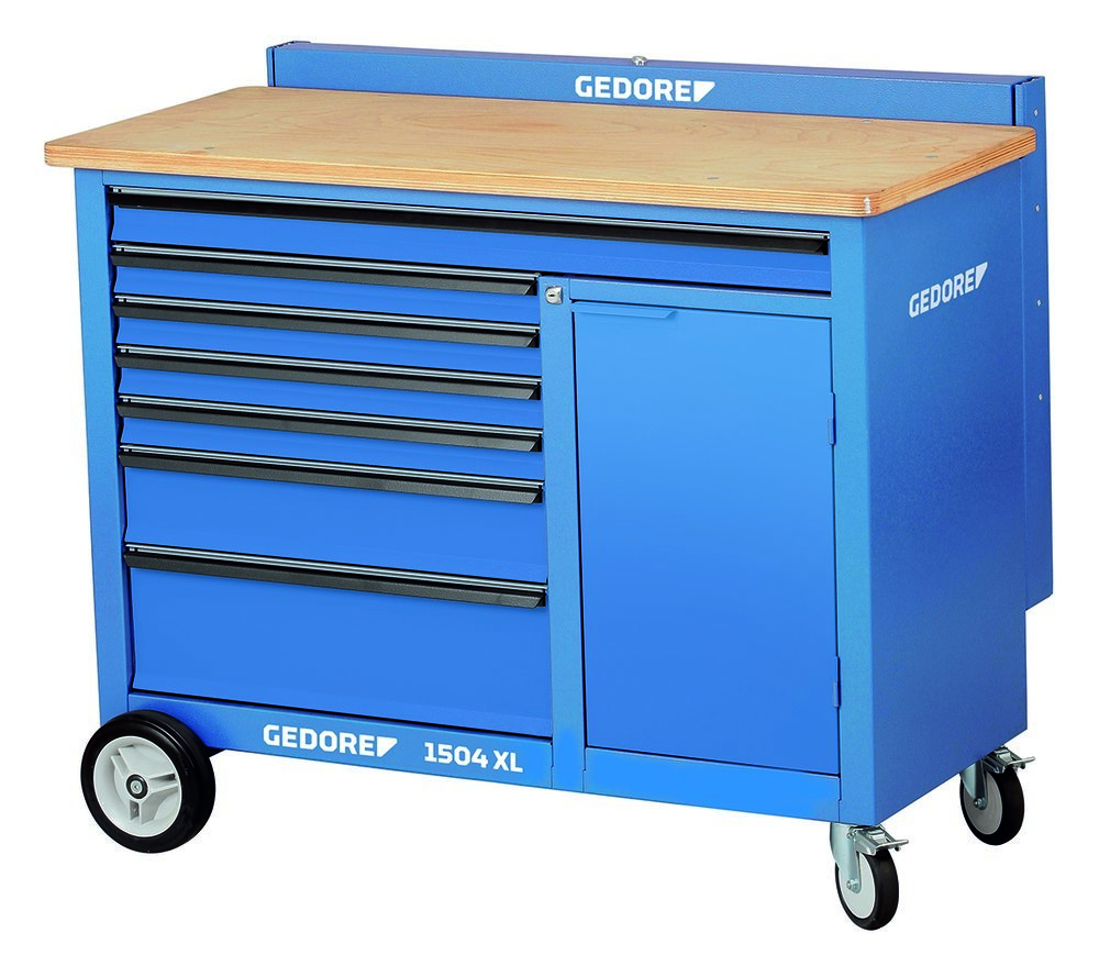 GEDORE 1504 XL Rollwerkbank 1,25 m breit mit 7 Schubladen Produktbild img4 L