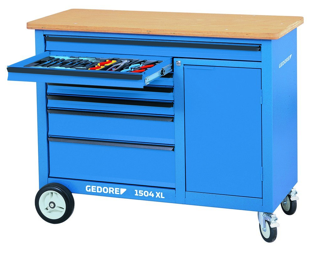 GEDORE 1504 XL Rollwerkbank 1,25 m breit mit 7 Schubladen Produktbild img6 L