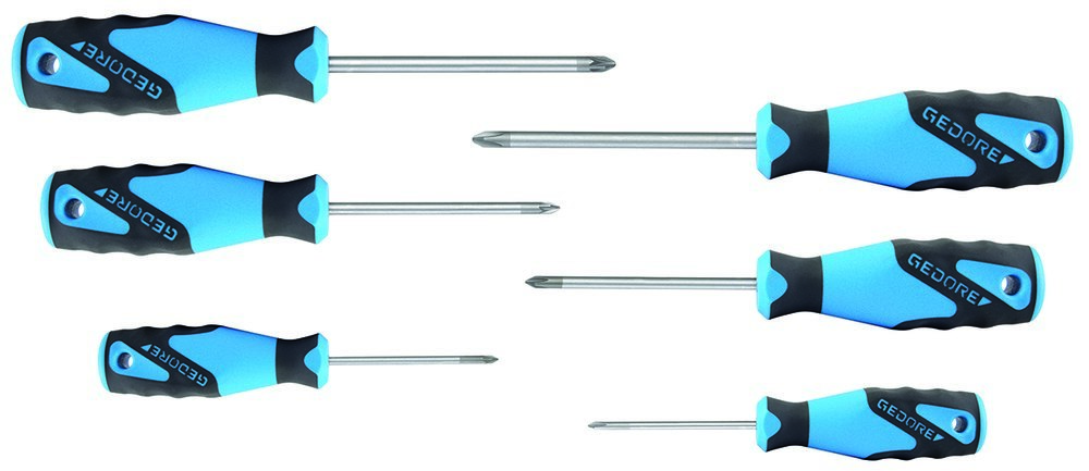 GEDORE 2160 PHZ-06 3K-Schraubendreher-Satz 6-teilig PH+PZ 0-1-2 Produktbild img1 L