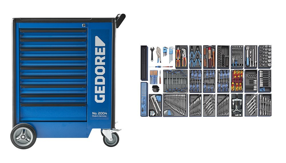GEDORE 1500 ES-03-2004 Werkzeugsortiment im Werkzeugwagen Produktbild img1 L