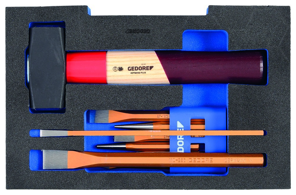 GEDORE 1100 CT1-350 Meißel-Sortiment in 1/2 L-BOXX 136 Modul Produktbild img1 L