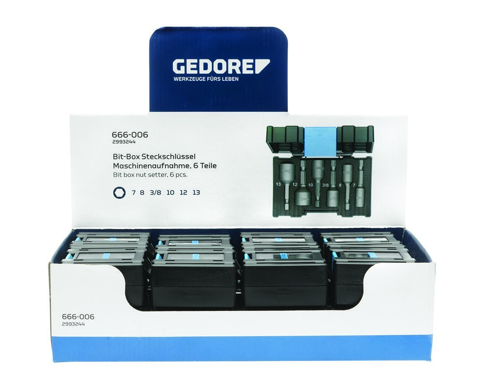 GEDORE VS 666-006 Display mit 16x Bit-Box Steckschlüssel Produktbild img1 L
