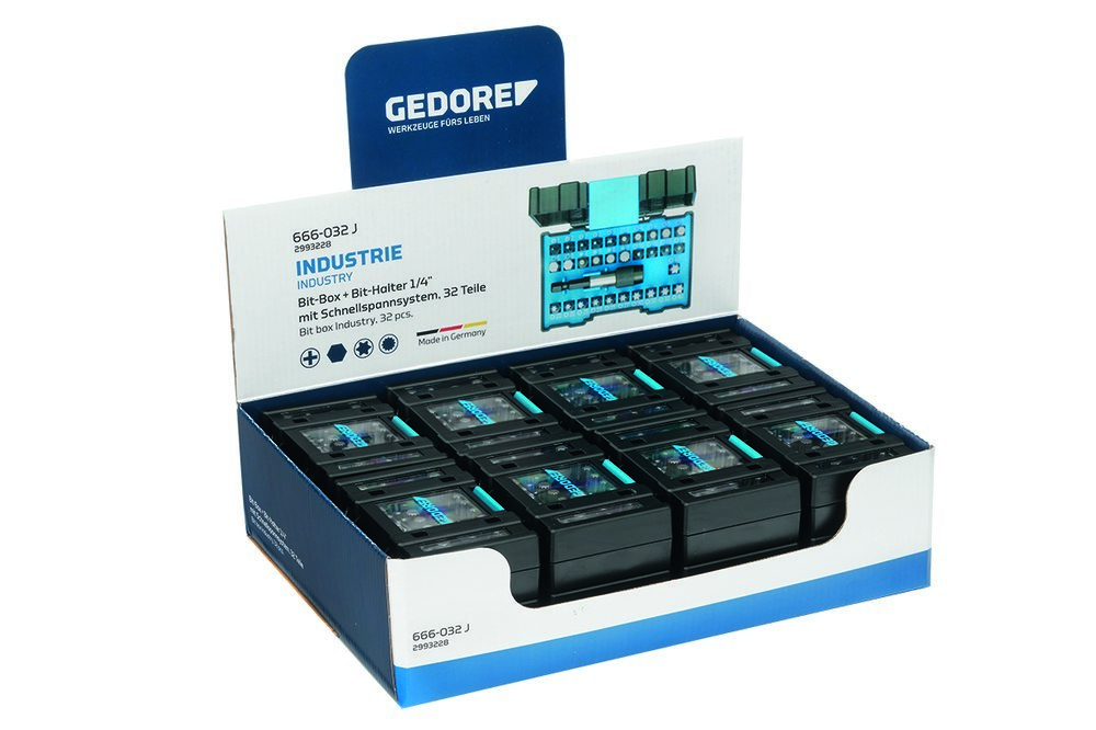 GEDORE VS 666-032-J Display mit 16x Bit-Box Industrie Produktbild img3 L