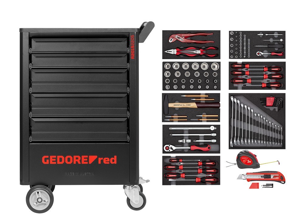 GEDORE R21562005 Wkz.Satz i.Wks.Wagen GEDWorker 119-tlg Produktbild img1 L