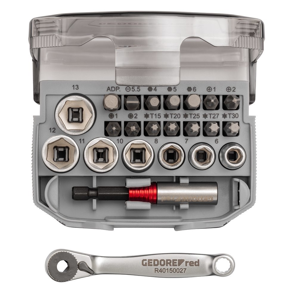 GEDORE R49005023 Steckschlüssel-Satz 1/4" 6-13mm +Bits 23-teilig Produktbild img1 L