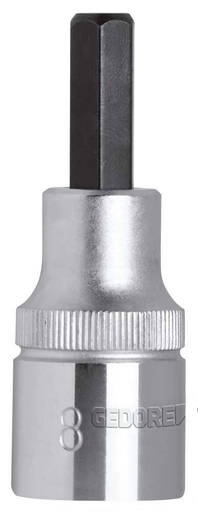GEDORE Schraubendrehereinsatz 1/2" für Innen-6-kant-Schrauben, metrisch, kurz Produktbild img1 L