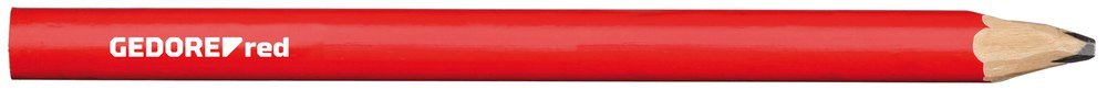 GEDORE R90950012 Handwerker-Bleistift 75mm oval rot 12 Stück Produktbild img1 L