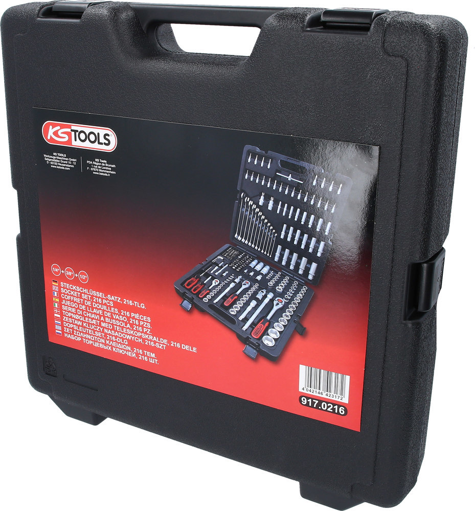 KS TOOLS Steckschlüssel-Garnitur 1/4"+3/ 8"+1/2" 216-teilig KS Tools Produktbild img7 L