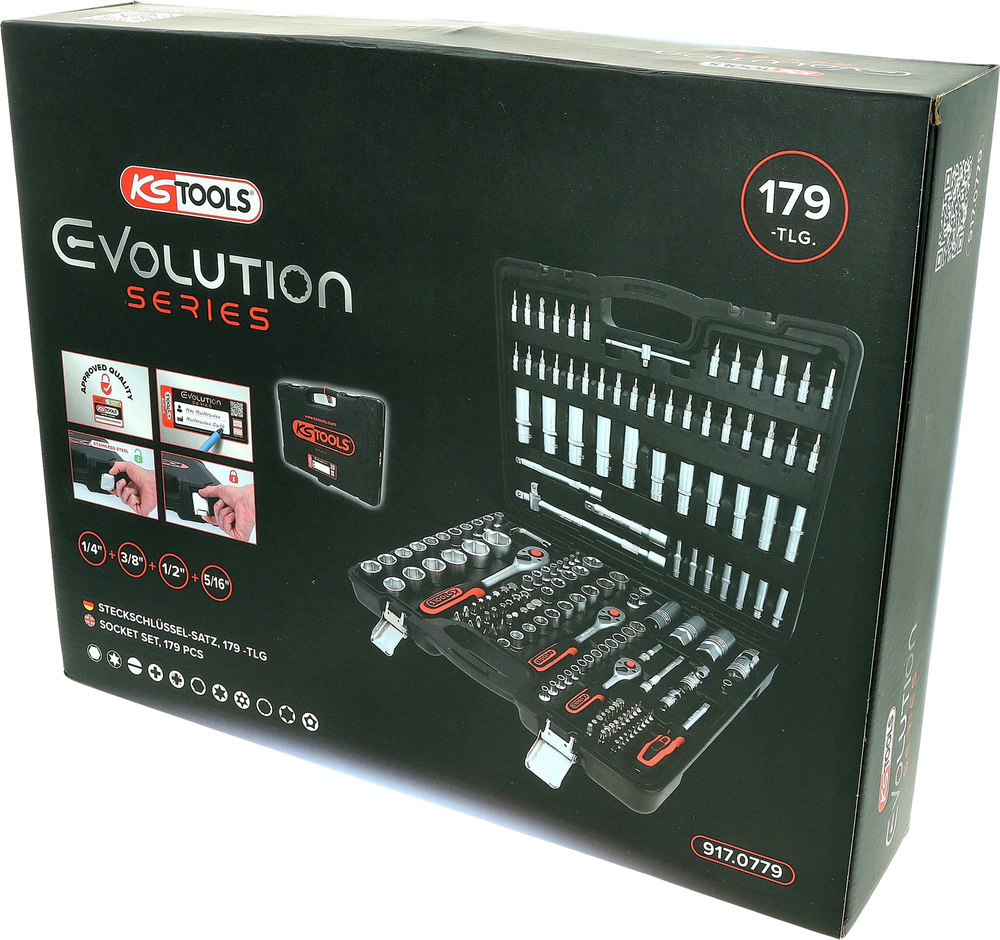 KS TOOLS Steckschlüssel-Garnitur 1/4"+3/ 8"+1/2" 179-teilig KS Tools Produktbild img8 L