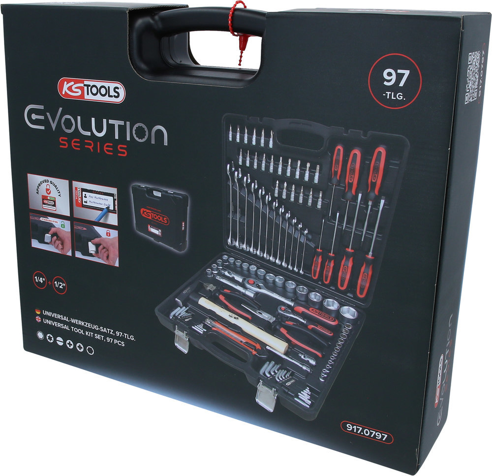 KS TOOLS Werkzeugsortiment Universal 97- teilig im Kunststoffkoffer KS Tools Produktbild img6 L