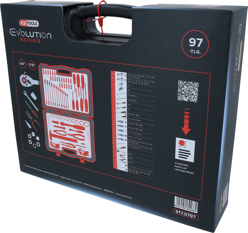 KS TOOLS Werkzeugsortiment Universal 97- teilig im Kunststoffkoffer KS Tools Produktbild img7 L