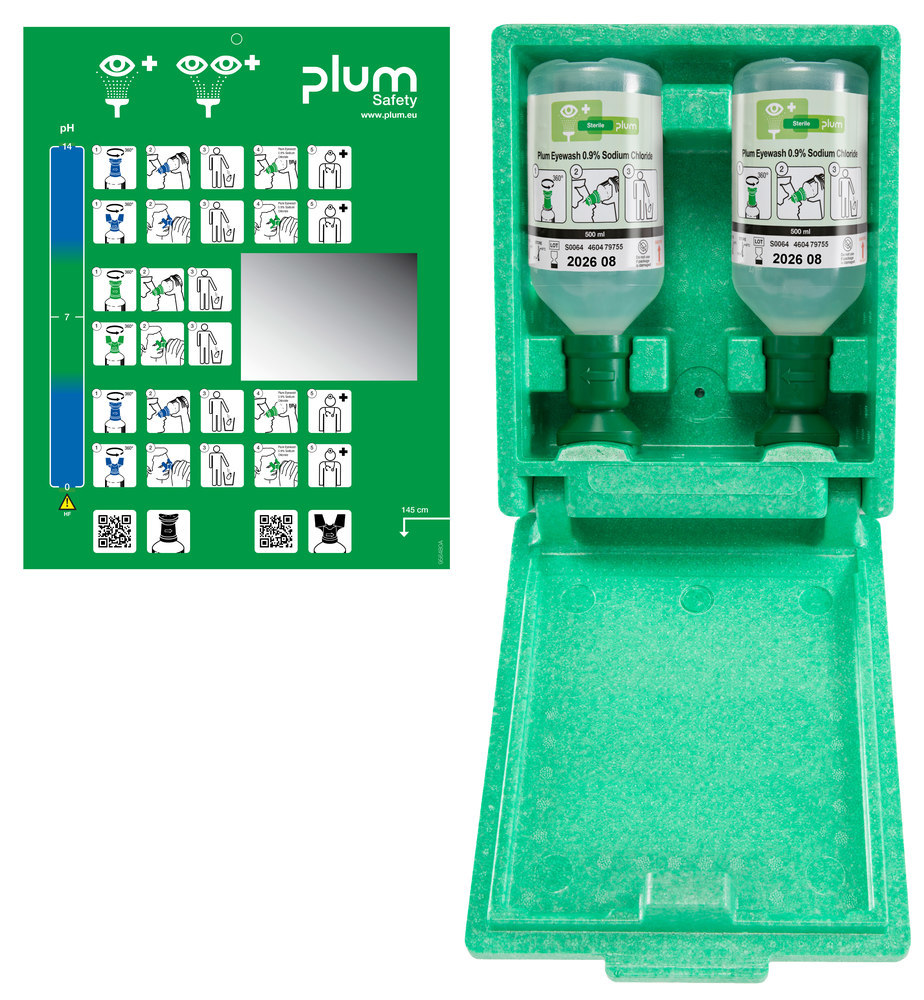 PLUM Augenspülstation, inkl.2Fl.500ml,Wandbox Produktbild img1 L