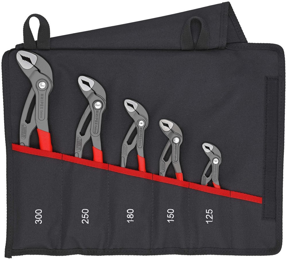 KNIPEX Wasserpumpenzangen-Set Cobra® 00 19 55 S5 5-teilig Rolltasche Produktbild img1 L