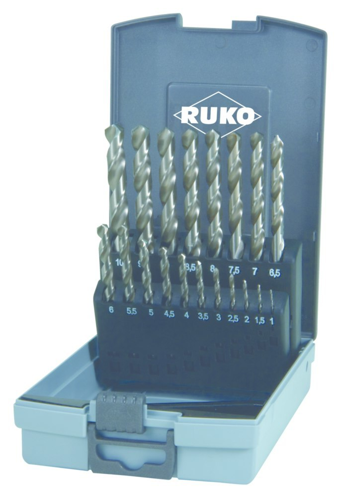 RUKO Spiralbohrersatz geschl. 19 tlg. in Rosebox geschliffen Produktbild img1 L