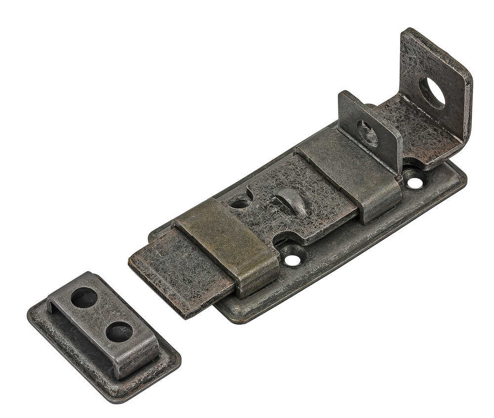 VORMANN Sicherheits-Schlossriegel,m.Schlaufe,abschl.,gerade,120x48, braun brü. Produktbild img1 L