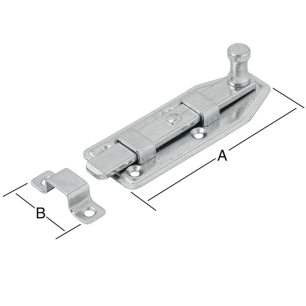 VORMANN Fensterriegel, mit Schlaufe, gerade, B30xL80xS1,2mm, Stahl verzinkt Produktbild img2 L