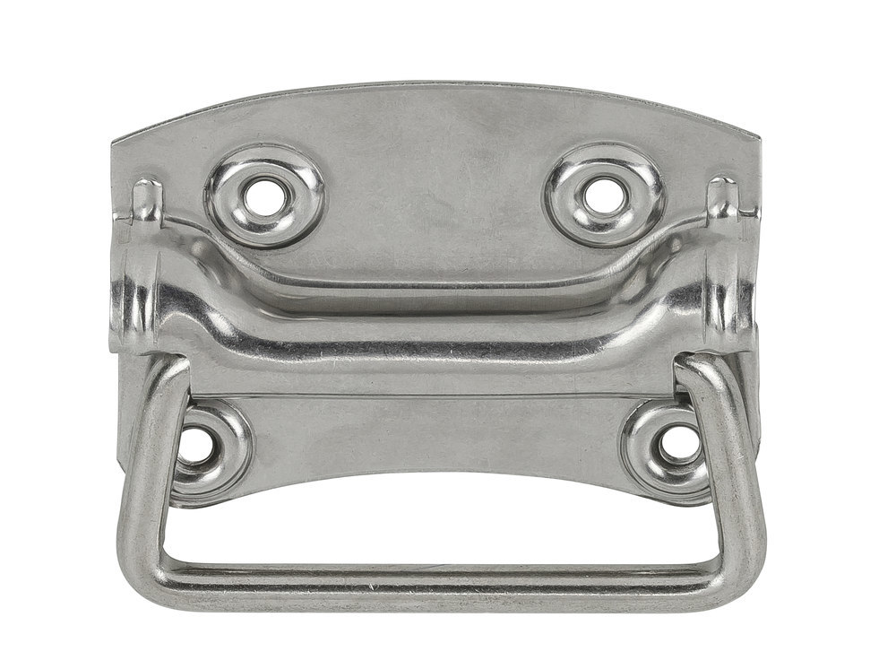 VORMANN Kistengriff, mit Platte, L100mm, B80mm, S1,5mm,Griff Ø 7,5mm, Edelstahl Produktbild img1 L