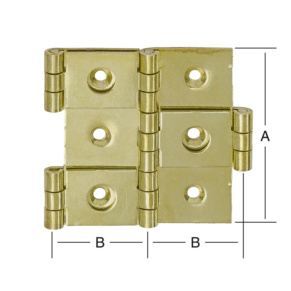 VORMANN Tür-Paravent-Scharnier,B25xH50mm,vermessingt,vermessingt Produktbild img2 L