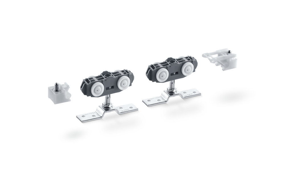 GEZE ZT-Doppelrollenwagen, m.Aufh.schr., Rollan 80 NT, Kunststoff, schwarz lackiert Produktbild img1 L