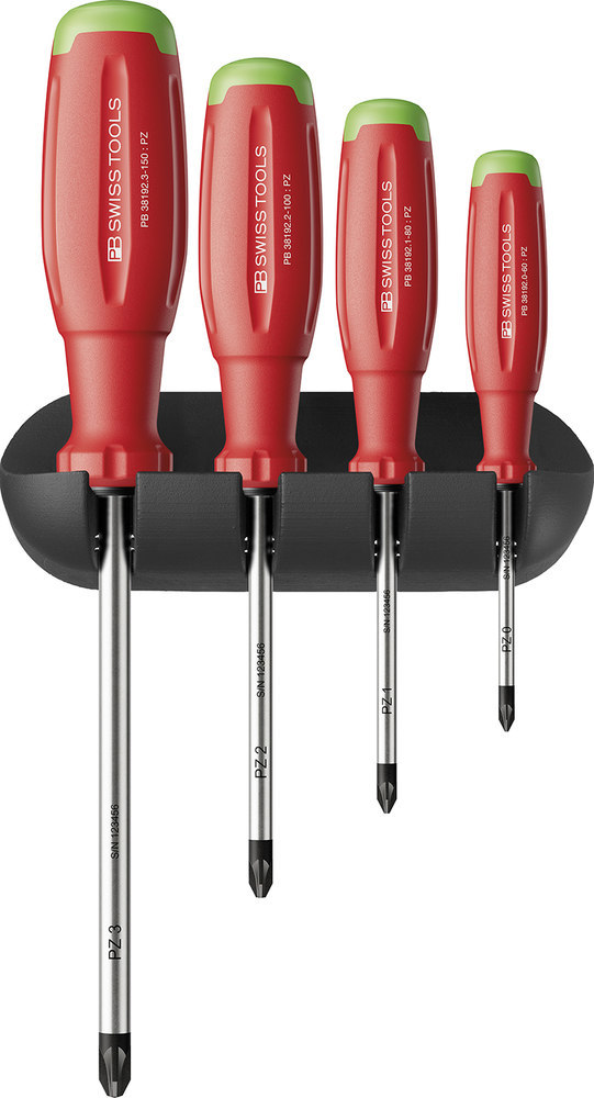 PB Schraubendreher-Satz 4-teilig PZ im Wandhalter SwissGrip EVO Swiss Produktbild img1 L