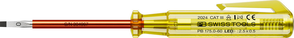 PB Phasenprüfer LED einpolig 3,5x0,5x75mm Swiss Tools Produktbild img1 L