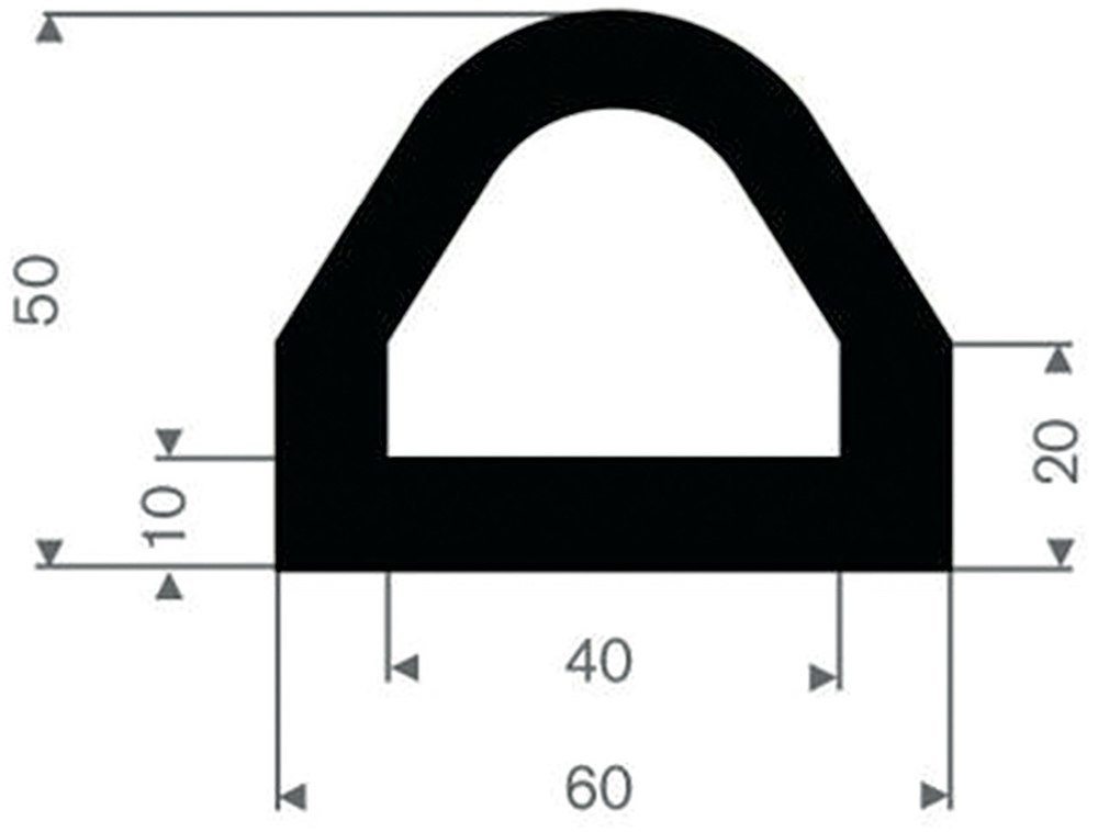Neutral Gummi Fenderprofil Produktbild img2 L