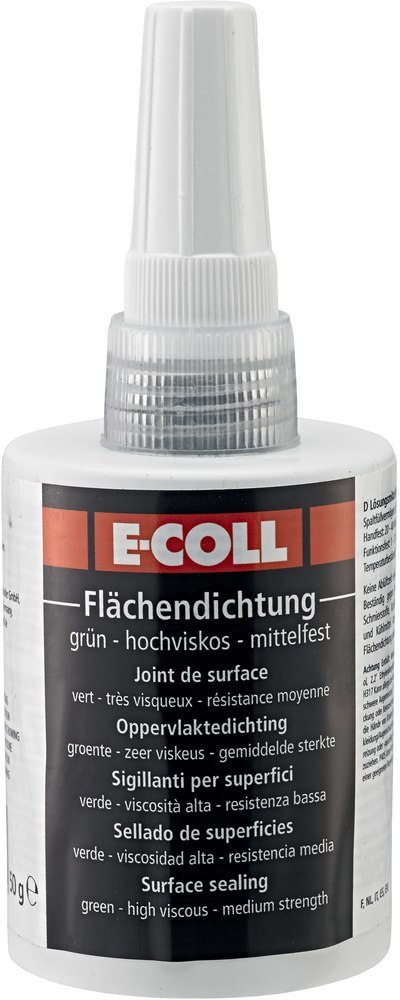 E-COLL Niedrigfeste Flächendichtung Anaerob, grün, silikonfrei 50ml Flasche Produktbild img1 L