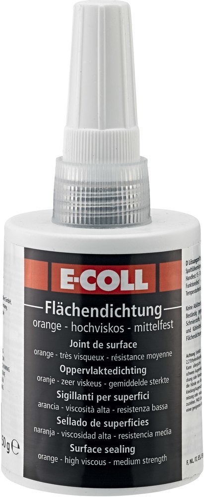 E-COLL Flächendichtung orange silikonfrei, Getriebe-/Motorengehäuse 50ml Flasche Produktbild img1 L