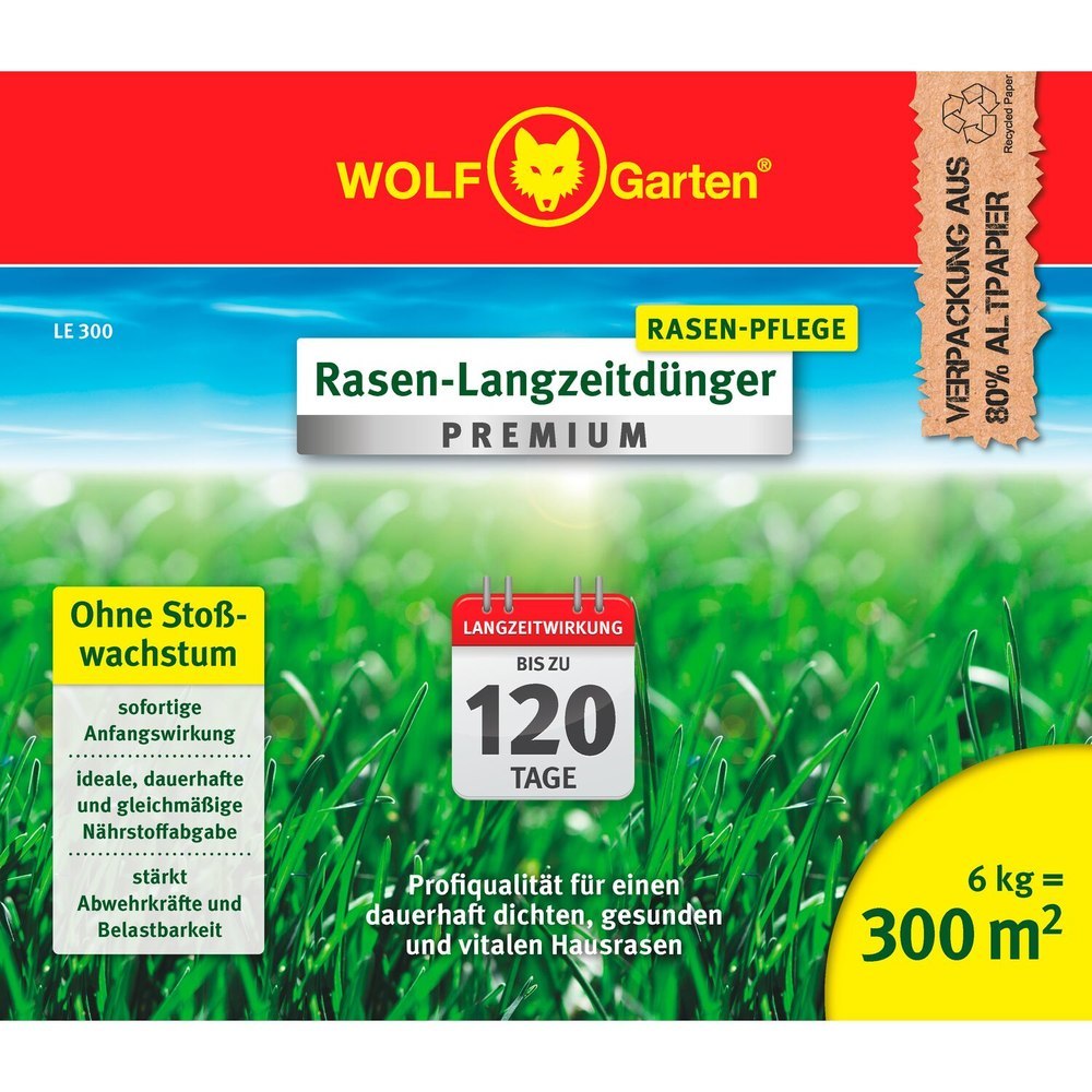 WOLF GARTEN Rasen-Lanzeitdünger 6kg LE 3 00 Premium Produktbild img4 L