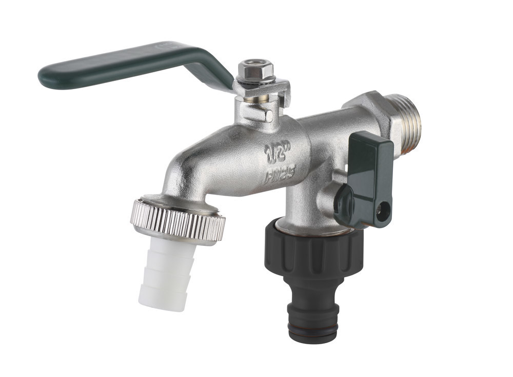 floraworld Dpl.-Kugel-Auslaufhahn1/2" m.Stecksystem Produktbild img1 L