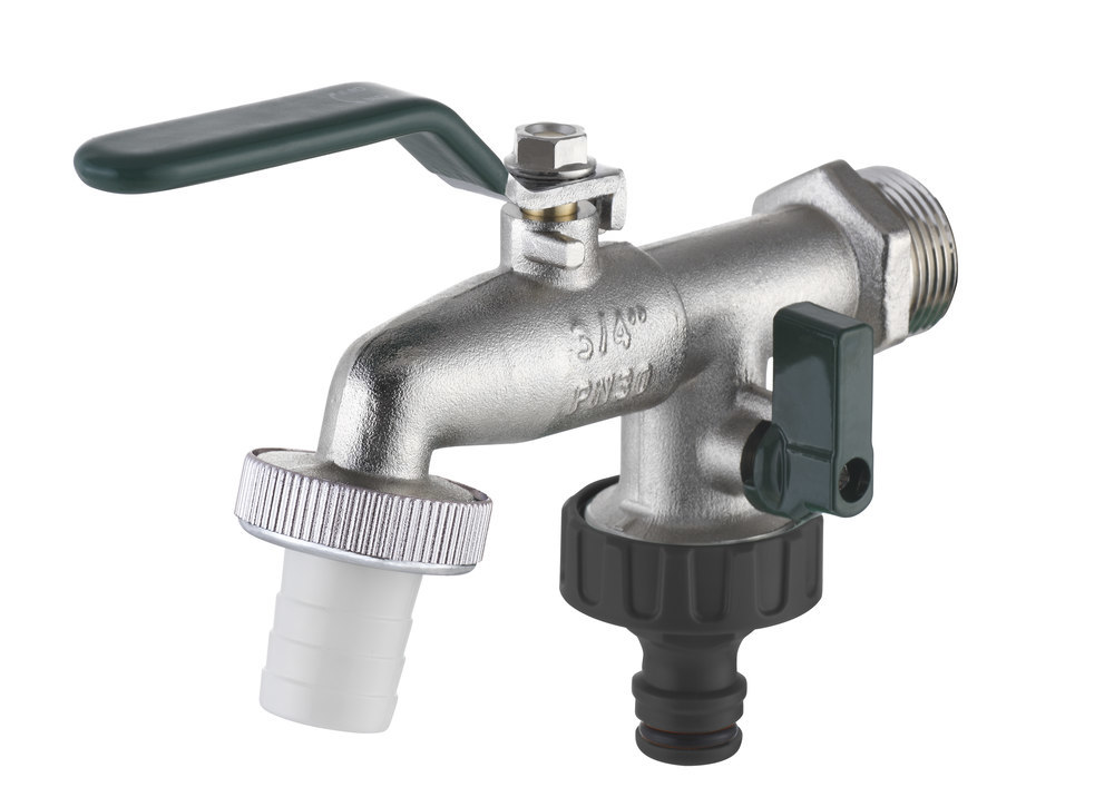 floraworld Dpl.-Kugel-Auslaufhahn3/4" m.Stecksystem Produktbild img1 L