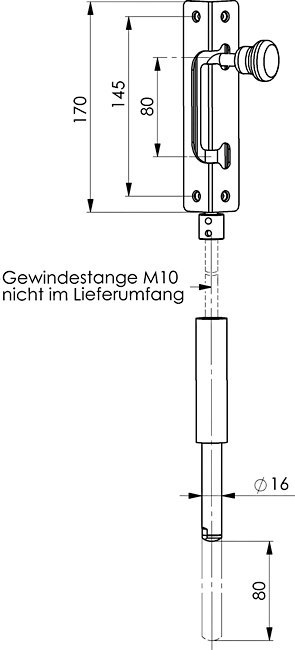 AMF Stangenriegel 151 NI zwangsgef. für Doppeltore Produktbild img2 L
