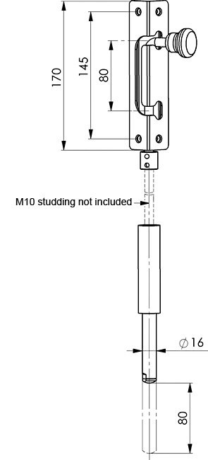 AMF Stangenriegel 151 NI zwangsgef. für Doppeltore Produktbild img3 L