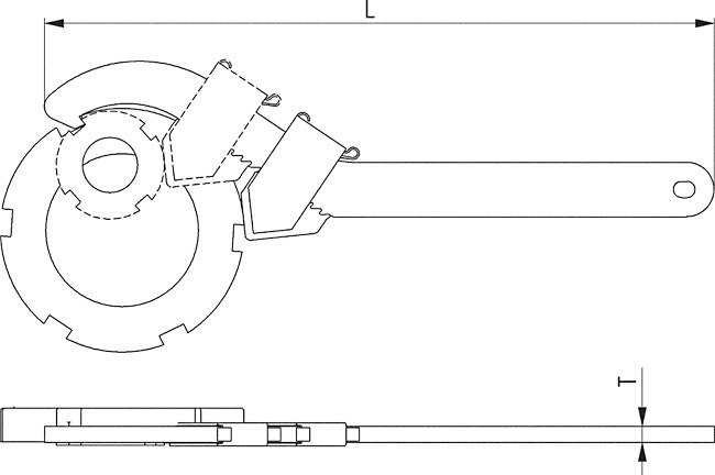 AMF Hakenschlüssel; verstellbar mit Nase Produktbild img2 L