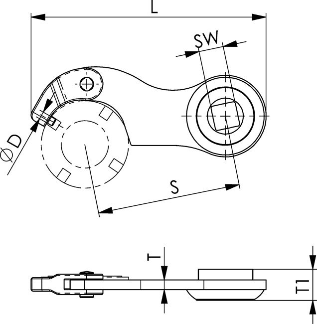 AMF Gelenk-Hakenschlüssel für Drehmomentschlüssel, Nr. 776 Md Produktbild img2 L