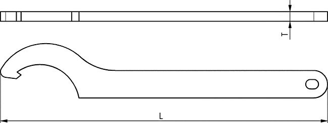 AMF Hakenschlüssel mit Nase, DIN 1810 A Produktbild img2 L