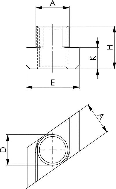 AMF - Muttern für T-Nuten "Rhombus" Produktbild img2 L