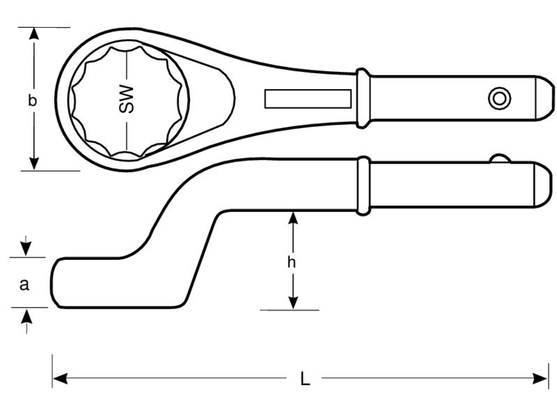 BAHCO Tiefgekröpfter Ringschlüssel Produktbild img2 L