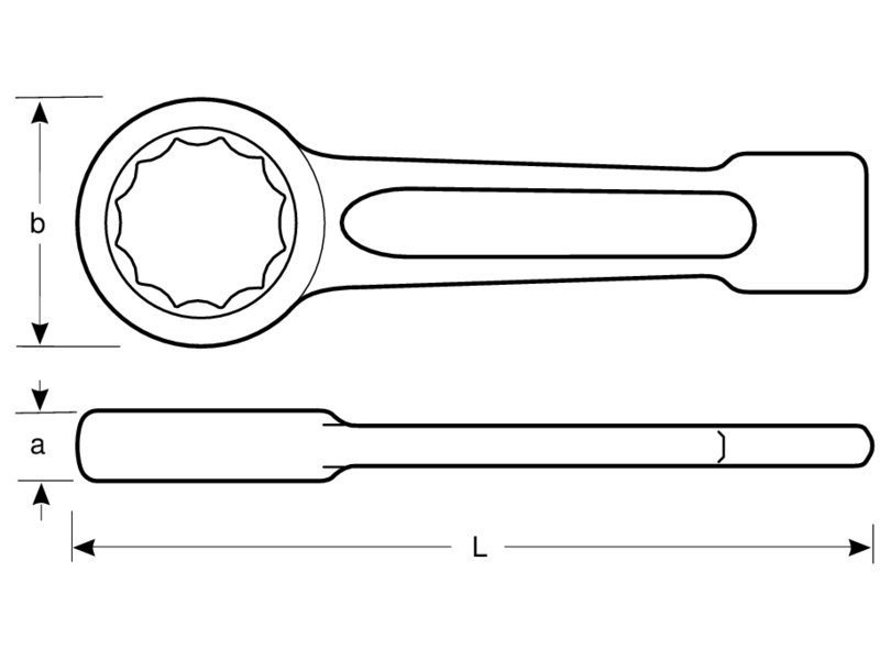 BAHCO Schlag-Ringschlüssel 24mm 12kt Produktbild img2 L
