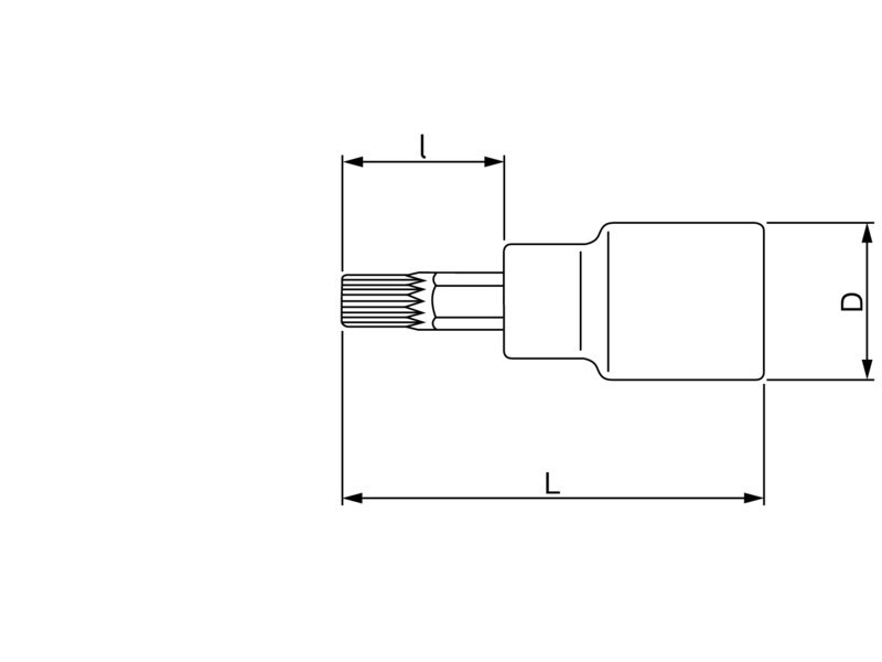 BAHCO Steckschlüssel für 14 mm Vielzahnschrauben Produktbild img2 L