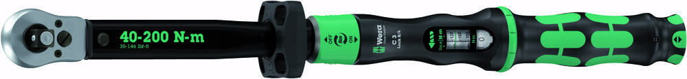 Wera Drehmomentschlüssel Click-Torque Lock C3 R/L 40-200Nm Produktbild img2 L