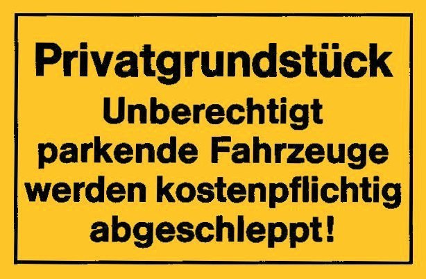 Verbotsschilder, Privatgrundstück, gelb Produktbild img1 L