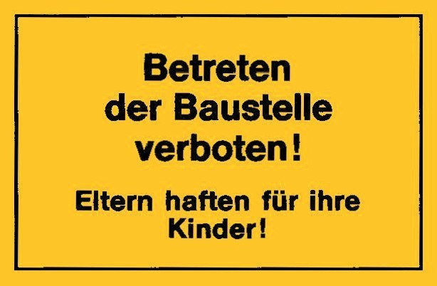 Verbotsschilder, Betreten der Baustelle, gelb Produktbild img1 L