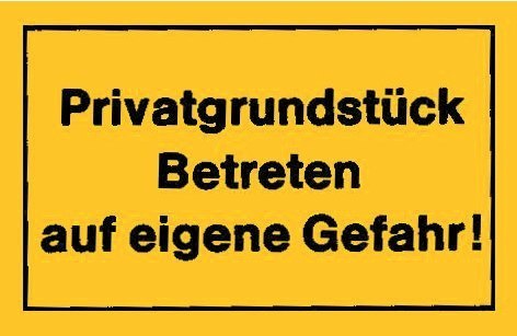 Hinweisschild, Privatgrundstück betreten, gelb Produktbild img1 L